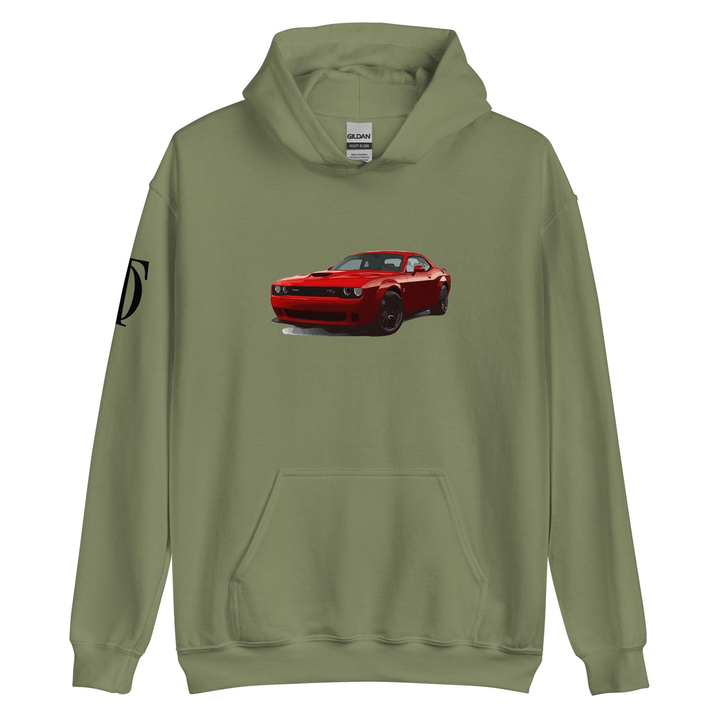 Dodge Challenger Hoodie With Shoulder Logo