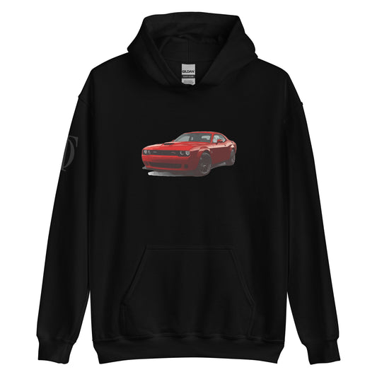 Dodge Challenger Hoodie With Shoulder Logo